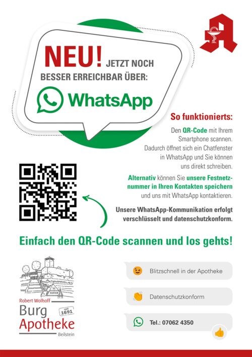 WhatsApp - Burg Apotheke Beilstein